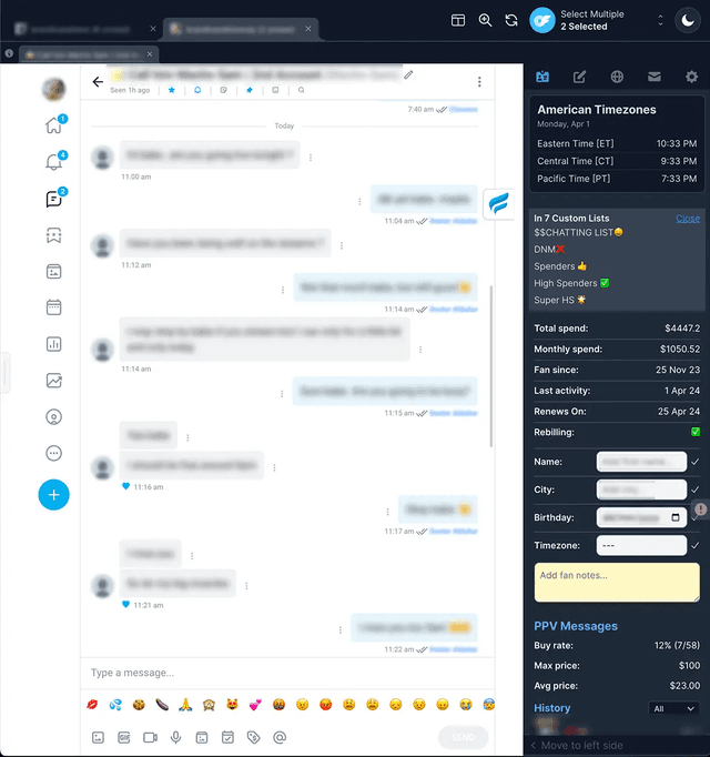 chat history
